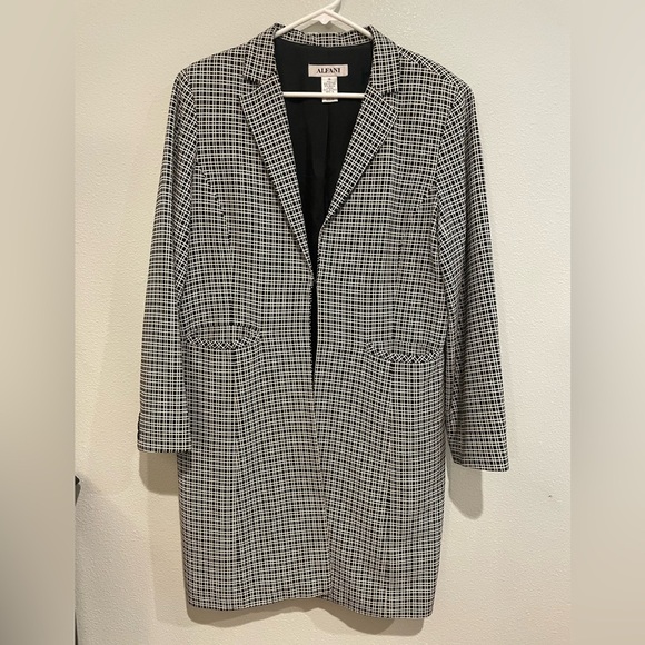 Alfani Black and White Blazer Classic Tailored Fit - Picture 1 of 5